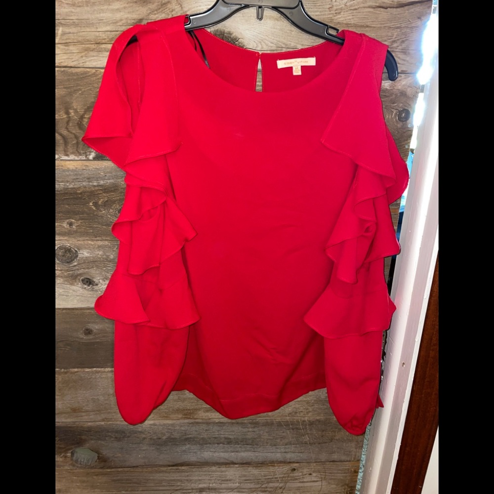 Gibson Latimer red blouse